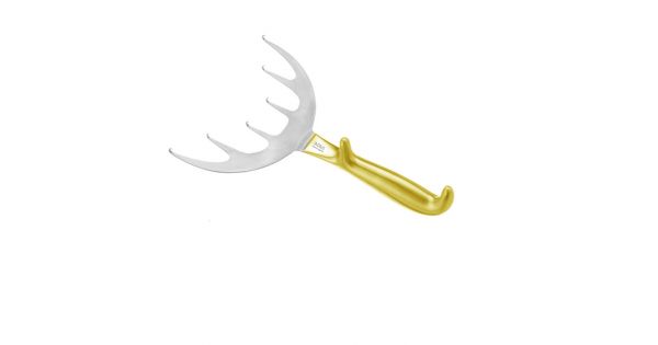 Yancoskie Coronal Lift Retractor, 6 Offset Sharp Prongs, 180.0 Mm Wide, 9" (22.9 Cm)